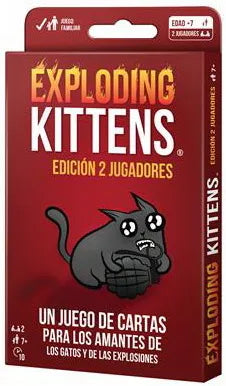 Exploding Kittens Edición 2 Jugadores - Juego de Cartas